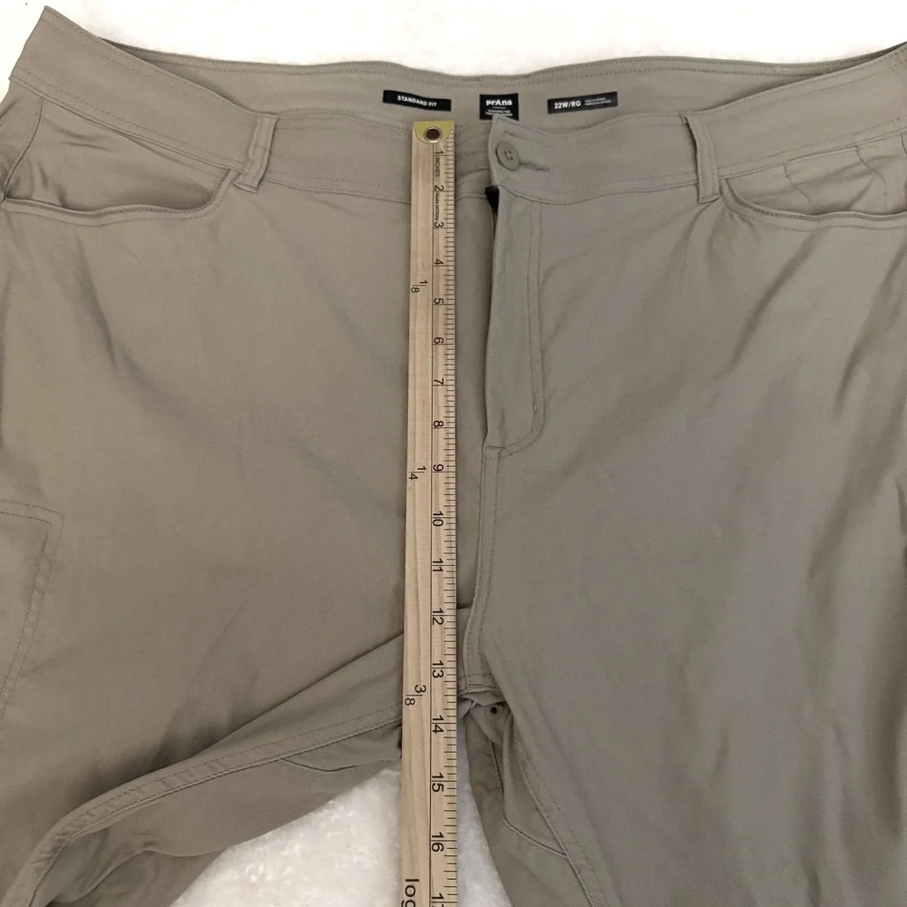 prAna Halle Straight Pants Womens 22W Tan Excellent Hiking Outdoor Stretch Zion
